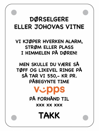 Dørselgere eller Jehovas vitne