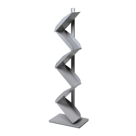Zig Zag Brochure Stand Standard 6x A4 Silver